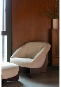 Бежова табуретка от букле Emilius – Dutchbone