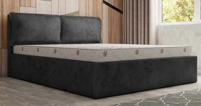 Спалня Omega с еднолицев матрак-160x200-Тъмносив