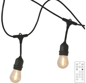 LED соларен външен гирлянд PARTY 10xE27/3,7V 10 м IP44 + ДУ