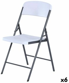 подплатен къмпинг стол Lifetime Бял 47 x 84,5 x 48 cm (6 броя)