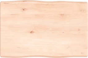 363864 vidaXL Плот за маса 60x40x(2-4) см необработено масивно дърво жив ръб
