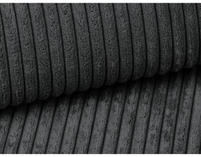 Тъмносив разтегателен диван от рипсено кадифе 195 cm Nona – Makamii