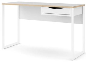 Бяла работна маса , 130 x 48 cm Function Plus - Tvilum