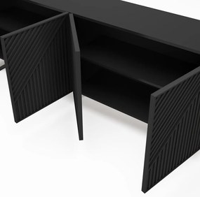 Черен скрин 201x80x40 cm Peta – Marckeric