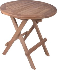 Кръгла градинска маса за съхранение от масивно тиково дърво ø 50 cm Luang – Garden Pleasure