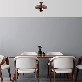 Висящо осветително тяло в меден цвят с метален абажур ø 38 cm Kurt – Opviq lights