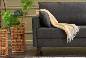 Антрацитен разтегателен диван 208 cm Bella – Balcab Home