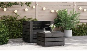 316199 vidaXL Градински лаундж комплект от 2 части, бор със сива импрегнация