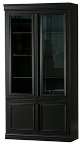 Черна витрина от масивен бор 110x215x44 cm Organize – WOOOD