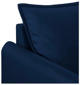 Тъмносиньо кадифено кресло Juli – Ropez