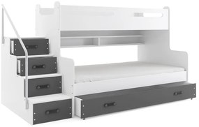 Двуетажно легло Steps-White - Γραφίτης