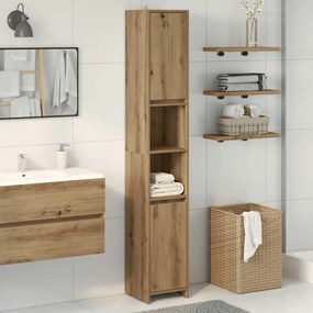 856065 vidaXL Шкаф за баня Artisan Oak 30x30x183,5 cm Инженерна дървесина