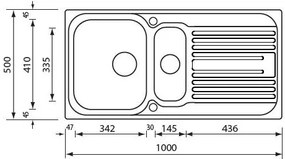 мивка Sanitec Atlantic 2VR