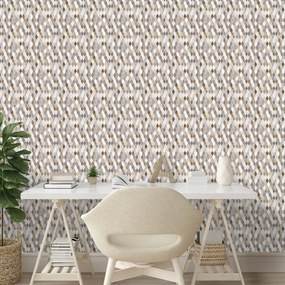 Тапет – Кафяво-бежова геометрия на сиво