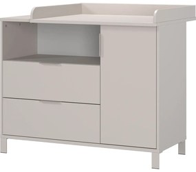 Кремав детски скрин с маса за преповиване 115x102x77 cm Alkmaar – Germania