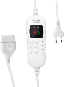 Електрическо одеяло Adler AD 7443, 120W, 160x180 см, LCD контролер, Защита от прегряване, 7 настройки, Таймер, Розов