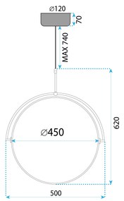 Лампа LED APP1427-C 50cm