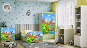 Παιδικό κρεβάτι Babydreams Cartoon-Prasino-160 x 80-Safari