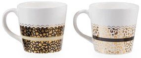 Керамични чаши в бяло-златист цвят в комплект от 2 бр., 300 ml London - Premier Housewares