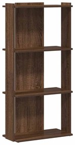 860271 vidaXL Библиотека 3 рафта кафяв дъб 60x30x120 см инженерно дърво