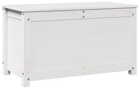 823535 vidaXL Кутия за съхранение, бяла, 80x40x45,5 см, борово дърво масив