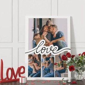 Картина от канава със снимки - Love