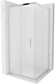 Квадратна душ кабина Mexen Rio 90 x 90 см, скреж, хром - 860-090-090-01-30