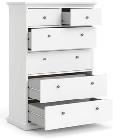 Бял висок скрин 96x140 cm Paris – Tvilum