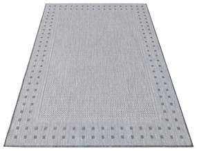 Луксозен двустранен сив килим с декоративен ръб Ширина: 80 см | Дължина: 150 см