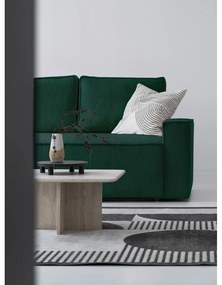 Тъмнозелен разтегателен ъглов диван от рипсено кадифе (десен ъгъл) Brave Dave – Miuform