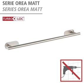 Матово-сребриста самозалепваща поставка за кърпи от неръждаема стомана Orea Uno – Wenko