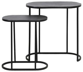 Метални странични масички в комплект от 2 бр. 26x53 cm Bocov – Light & Living