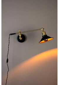 Стенна лампа в черно и златисто Penelope – Dutchbone