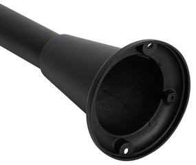 Външна подова лампа черна с оребрено стъкло 100 см IP44 - Charlois Ribbed