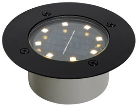 Комплект от 6 наземни прожектора черни с LED IP65 Solar - Terry