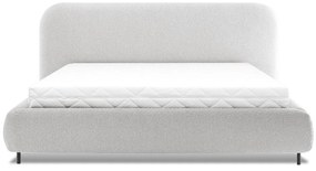 Бежово двойно легло 180x200 cm тапицирано с място за съхранение с включена подматрачна рамка Pointt – ELTAP