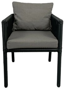 Сив градински комплект за хранене от изкуствен ратан за 6 души Vera 2 – Floriane Garden