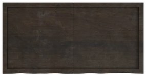 3156439 vidaXL Плот за маса тъмнокафяв 120x60x(2-6) см обработен масивен дъб