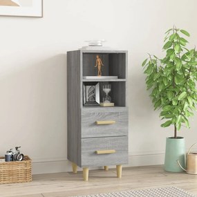 817415 vidaXL Сайдборд, сив сонома, 34,5x34x90 см, инженерно дърво