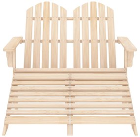 315912 vidaXL 2-местен градински стол/табуретка "Адирондак", чам