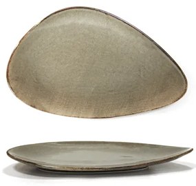 Horecano - Порцеланово плато триъгълно 30см ANTIQUE-GREY (TR0001-11.5G)