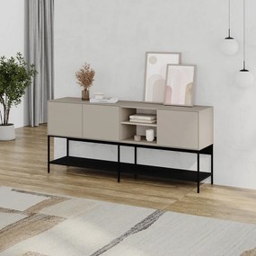 Черно-кремав скрин 180x80x40 cm Amira – Marckeric