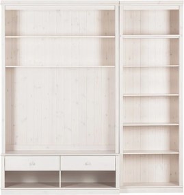 Бял TV комплект от от масивен бор 214x223 cm Anita – Støraa