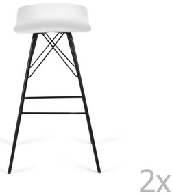 Комплект от 2 бели бар столове Tori - Tenzo