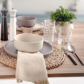 Черен/в сребрист цвят прибори за хранене от неръждаема стомана 24 бр. Skandi – Orion