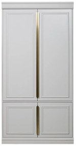 Светлосив гардероб от масивен бор 110x215x62 cm Organize – WOOOD