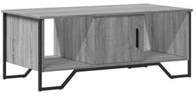848492 vidaXL Кафе маса, сив сонома, 100x51x40 см, инженерно дърво