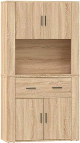 3185370 vidaXL Висок шкаф, сонома дъб, инженерно дърво