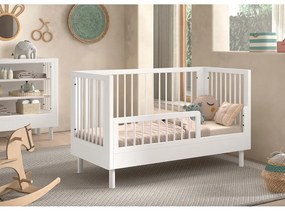 Бяло детско креватче 70x140 cm от масивен бук Forrest – Vipack