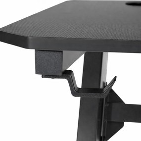 Геймърска компютърна маса 120 x 60 cm с поставка за слушалки и напитки